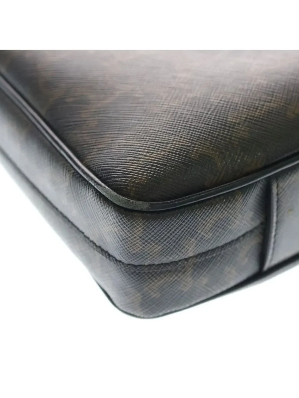 Celine Triomphe Leather Briefcase Business Brown